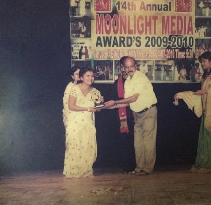 Taking moonlight award by Smriti Rekha